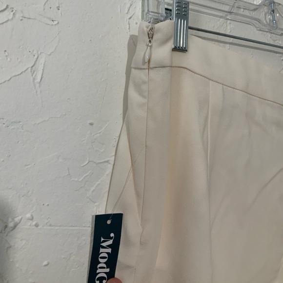 ModCloth Business Officewear High Waisted Wide-Leg Cream Trousers Pants Sz 14 - Picture 13 of 14